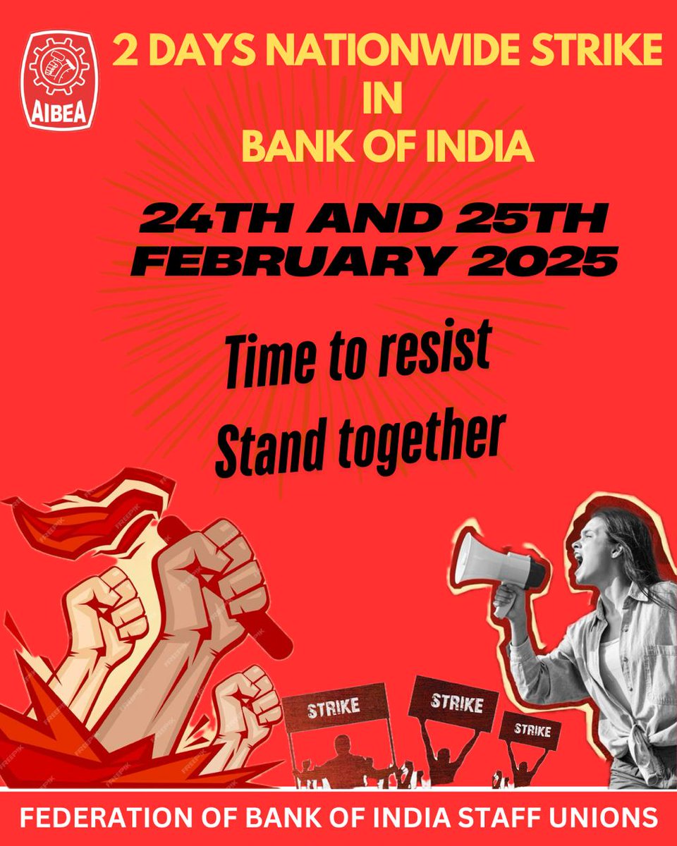 Calls upon members to go on strike demanding implementation of the provisions of the settlements and understanding reached on service conditions , opposing violation of the concerned labour laws. Make strike a grand success.