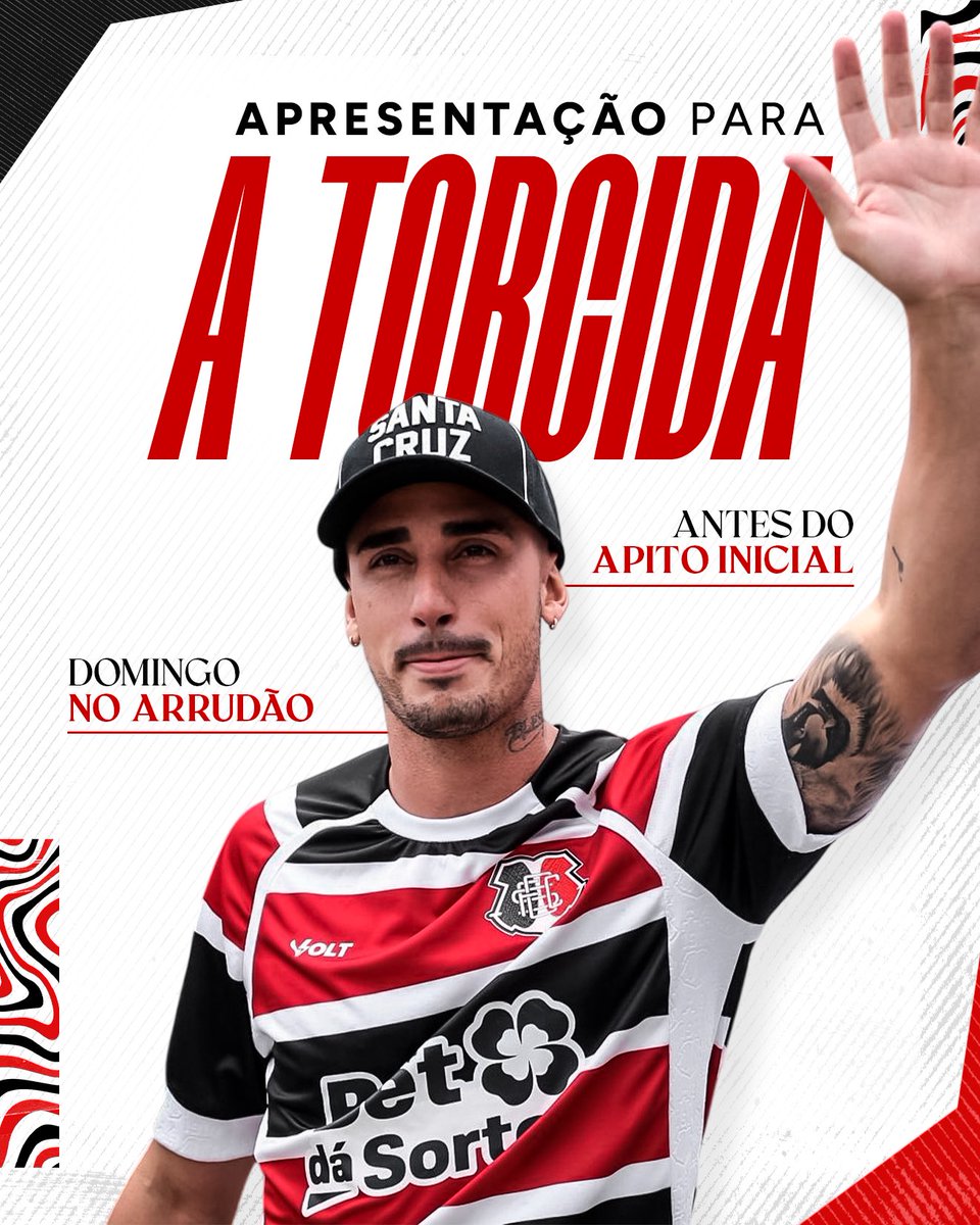 SantaCruzFC's tweet photo. 🚨 Chegue cedo, torcedor coral! 🏟️
Antes do apito inicial, teremos a apresentação oficial do nosso novo camisa 9, Thiago Galhardo! 🐍⚫️⚪️🔴 https://t.co/ioZt4zumoc