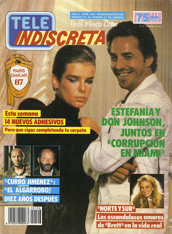 ColeccionTV's tweet image. Dentro de los cotilleos que llevaban a sus portadas sobre lo que pasaría próximamente en las series #TeleIndiscreta también nos coló cosas que nunca ocurrieron como la aparición de Estefanía de Mónaco o Fidel Castro en "Corrupción en Miami"