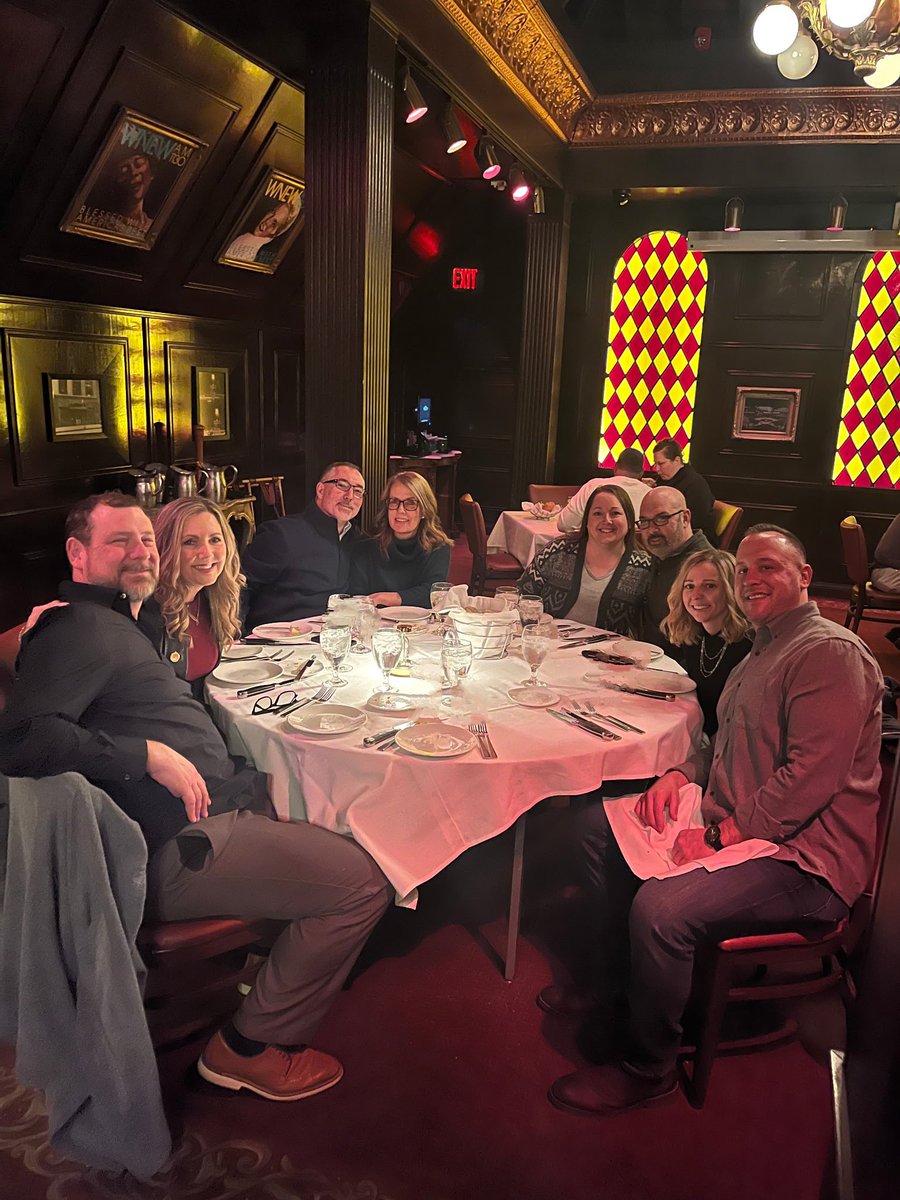 Last night, my admin team gathered to finally use a gift card to The Precinct that our staff gave us. It was an extra special evening as we celebrated Shane’s triumphant battle against cancer! We are beyond thrilled to have him back with us. Dinner was perfect!@TheRealJeffRuby