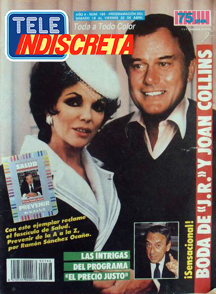ColeccionTV's tweet image. En #TeleIndiscreta cualquier cosa servía para una portada. Inventándose bodas de personajes de ficción que se casaban con intérpretes... Cosas, que obviamente nunca pasaron ni en la realidad ni en la ficción.