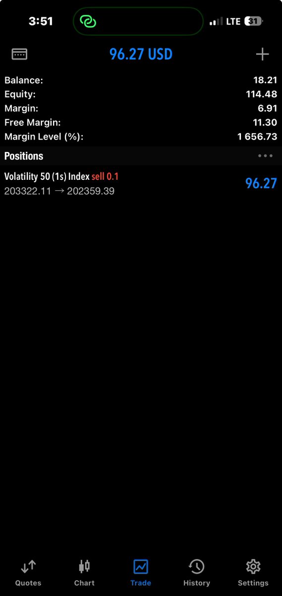 CableAnalyst's tweet photo. Back to synthetics on the weekends
Volatility 50 (1s)
Capital: $20
Target: $362.33 or more!!
#PrecisionOverSpeed.
Note this is an edited MT5 trading result don’t this trader it’s FAKE‼️‼️‼️‼️ https://t.co/2qYl7uOtSw