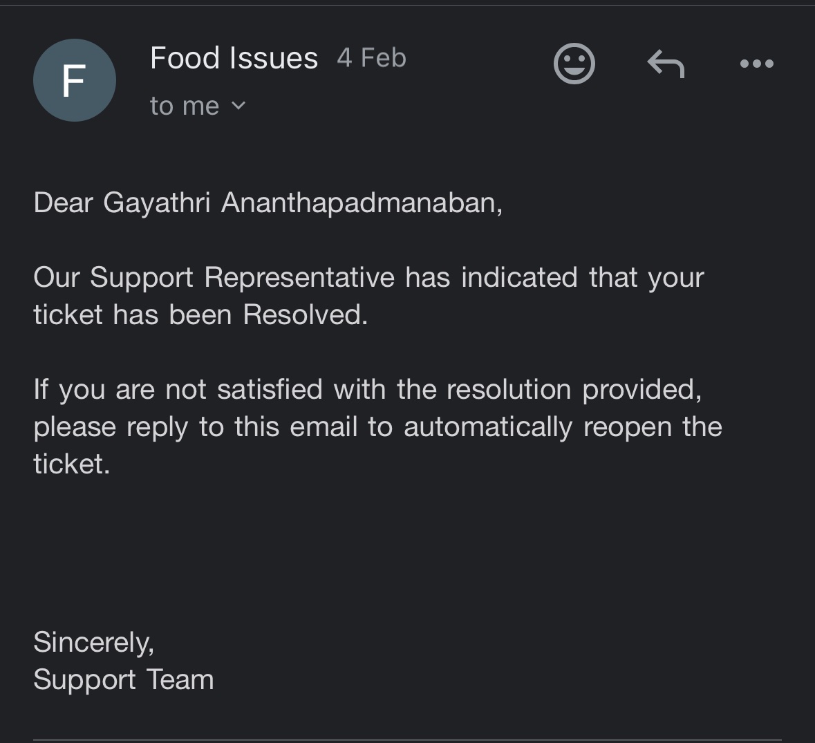 Gayuraga's tweet photo. I am really shocked at the way @SwiggyCares handled my complaint AND the ticket was CLOSED WITHOUT MY CONSENT!When I reached out regarding this,I haven’t revealed proper response till now! Is this any #NewTrend in treating customers? https://t.co/Nuxv4TfqR3