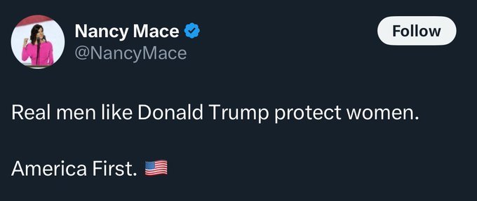 Donald Trump is a rapist <a href="/NancyMace/">Nancy Mace</a> <a href="/RepNancyMace/">Rep. Nancy Mace</a>