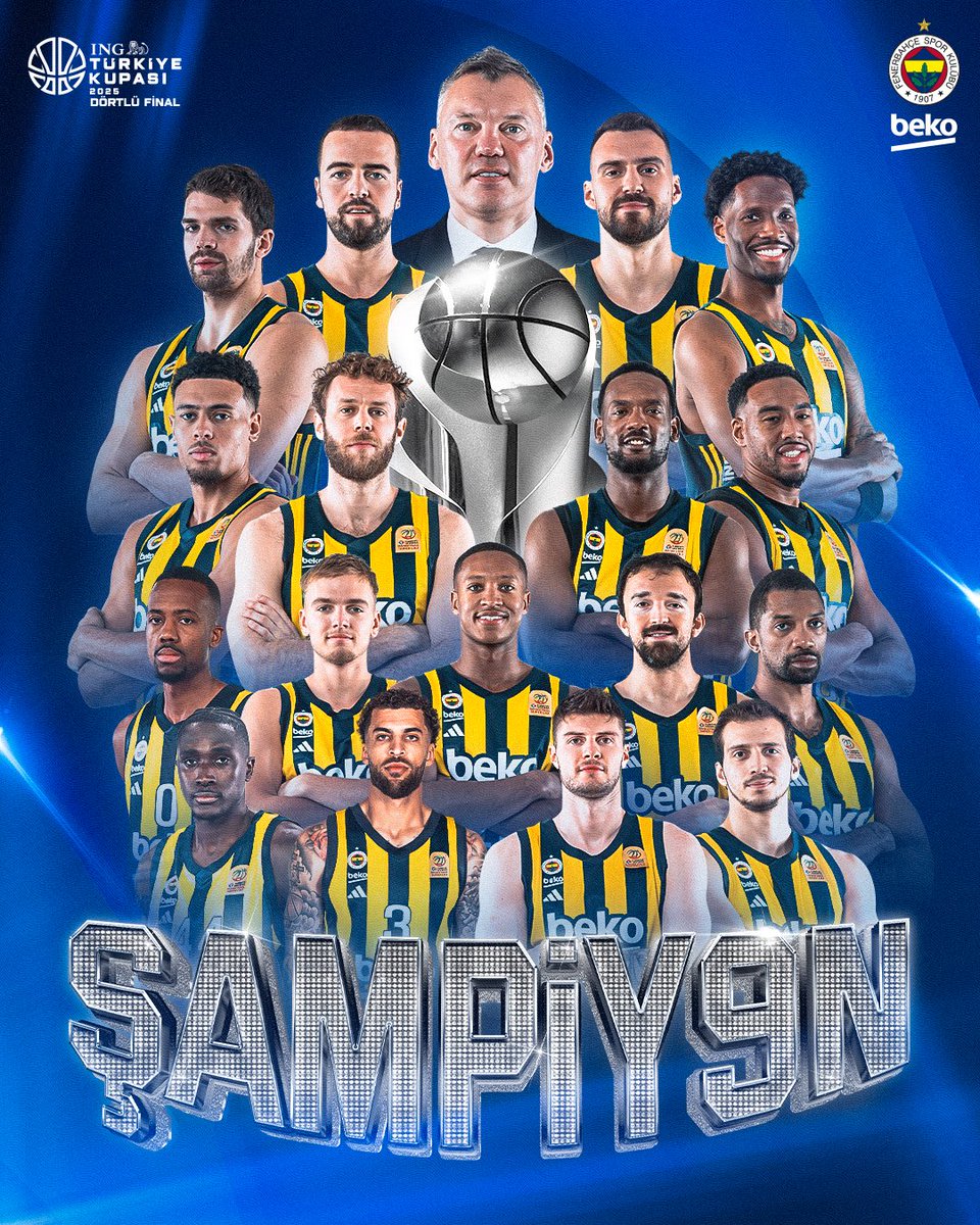 2025 ING TÜRKİYE KUPASI ŞAMPİYONU FENERBAHÇE BEKO! 🏆💛💙

#YellowLegacy