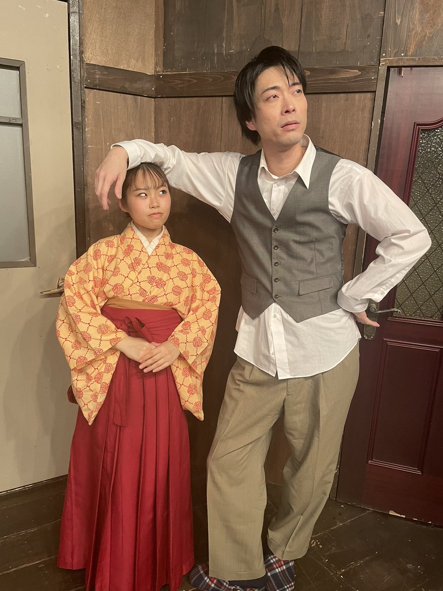 #六天2025 4日目！ありがとうございました！
リピートしてくださるお客様もいてとっても嬉しいです😭🤍

りゅうとさんと写真を撮ったら、半年前と同じポーズでした💁🏻‍♀️

ついに明日が千穐楽！12:00開場12:30開演です。
最後まで心を込めてお届けします👘♥️
当日券🈶！ぜひ会いにきてね✨