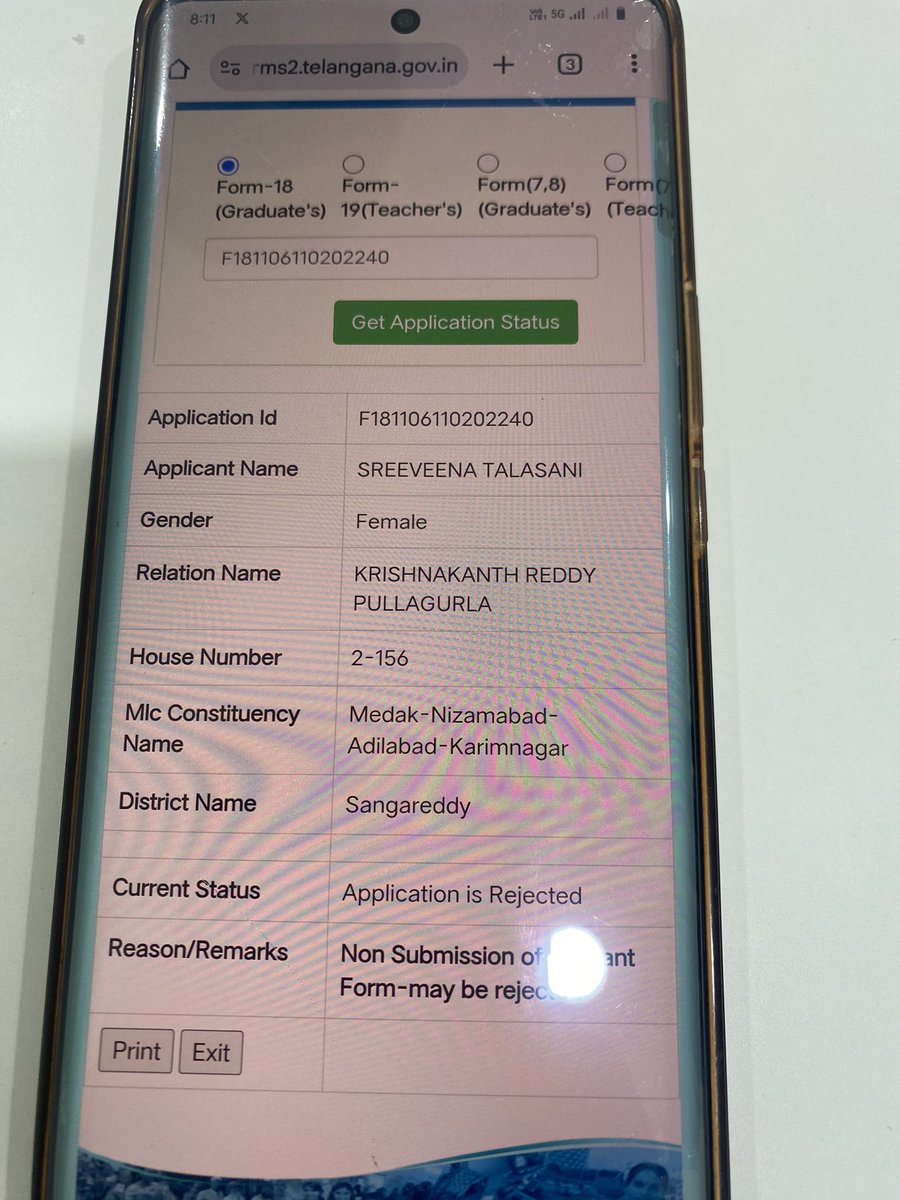 psrikanth7989's tweet image. Being a professional Doctors after submission of all the Documents for MLC Graduates Election:-Medak ,Nizamabad ,Adilabad and Karimnagar,why my vote is rejected?kindly give clarification ,no prior information sir

@Collector_SRD @ECISVEEP @DEO_HYD @CEO_Telangana