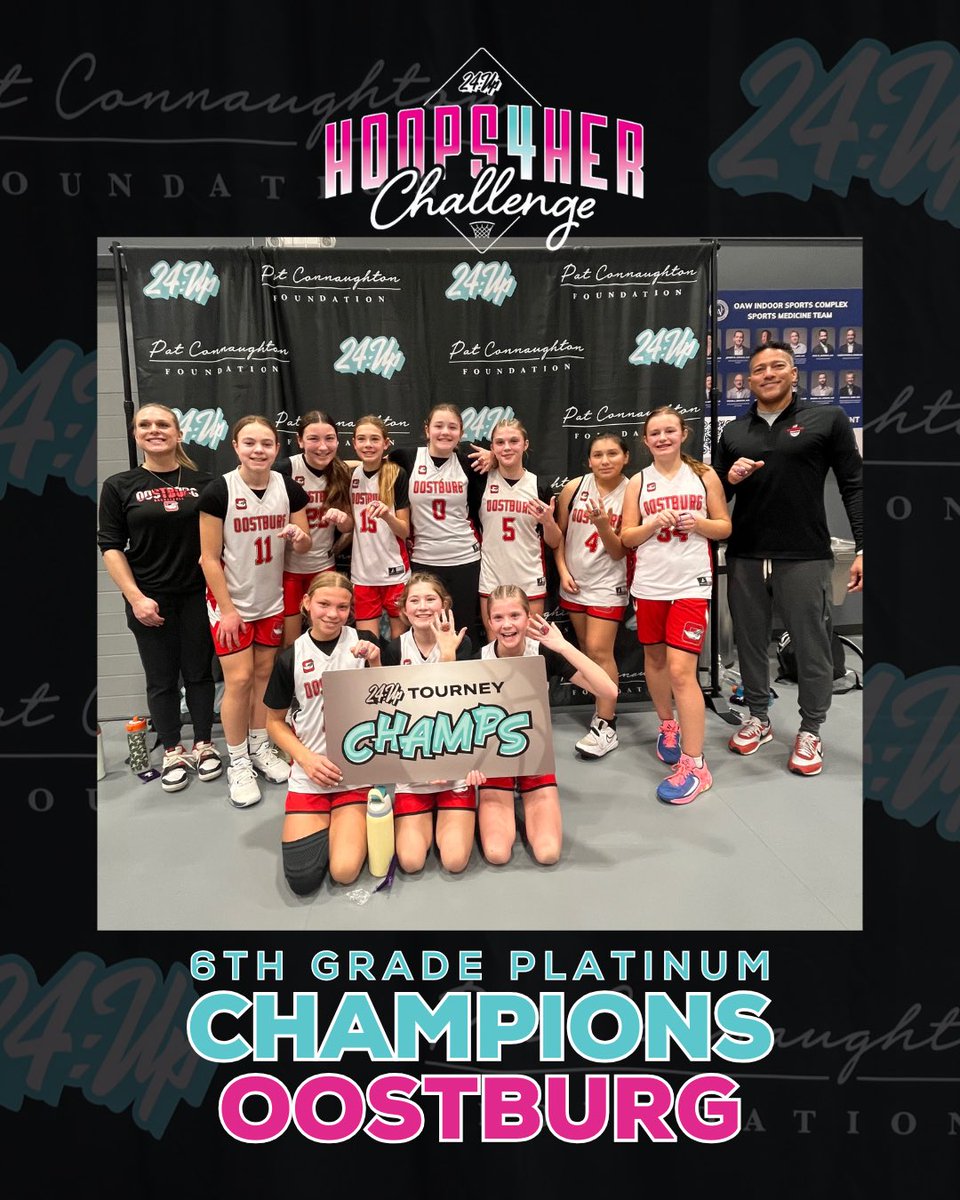 Congratulations to 6th Grade Oostburg on coming in first place at our Hoops4Her Challenge 🔥🩷