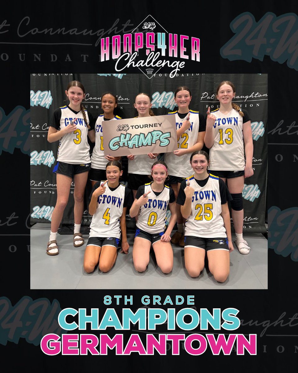 Congratulations to 8th Grade Germantown on coming in first place at our Hoops4Her Challenge 🔥🩷
