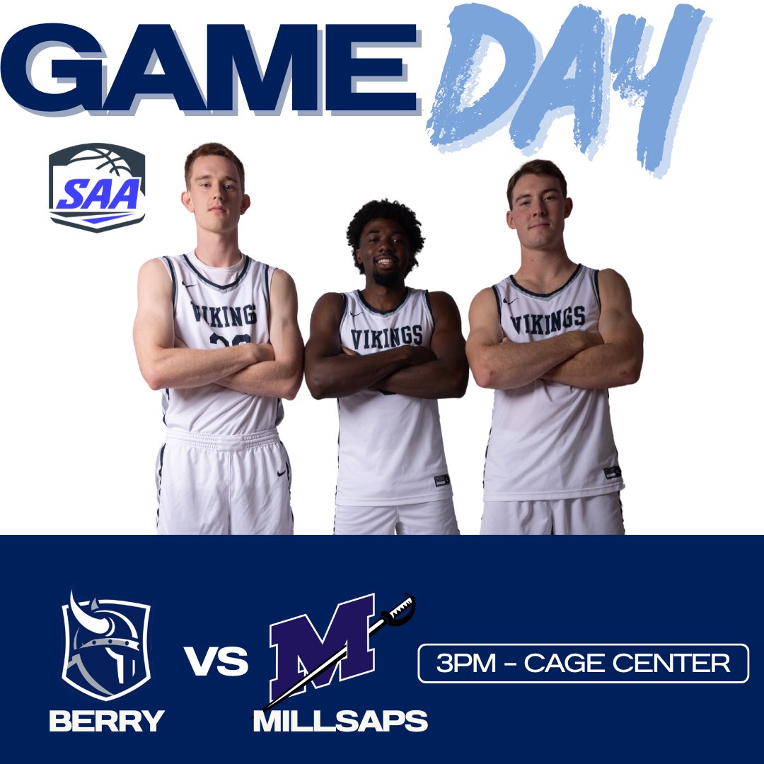 🚨 GAMEDAY IN THE CAGE 🚨

Final regular season game. Come out and support our three seniors! 

📍 Cage Center
🆚 Millsaps College
🕒 3:00 PM EST
📺 berryvikings.com/watch/?Live=64…