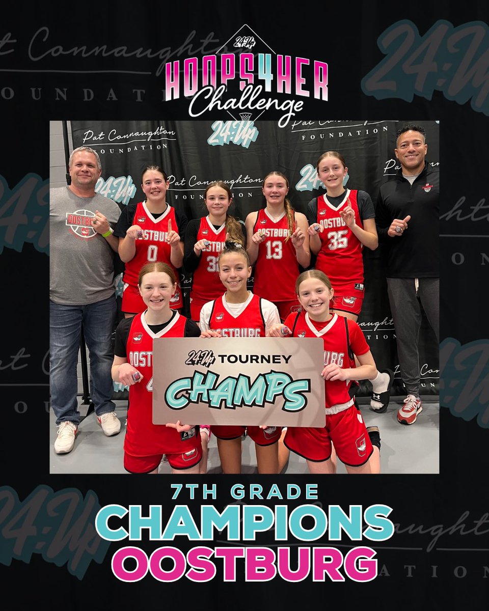 Congratulations to 7th Grade Oostburg on coming in first place at our Hoops4Her Challenge 🔥🩷