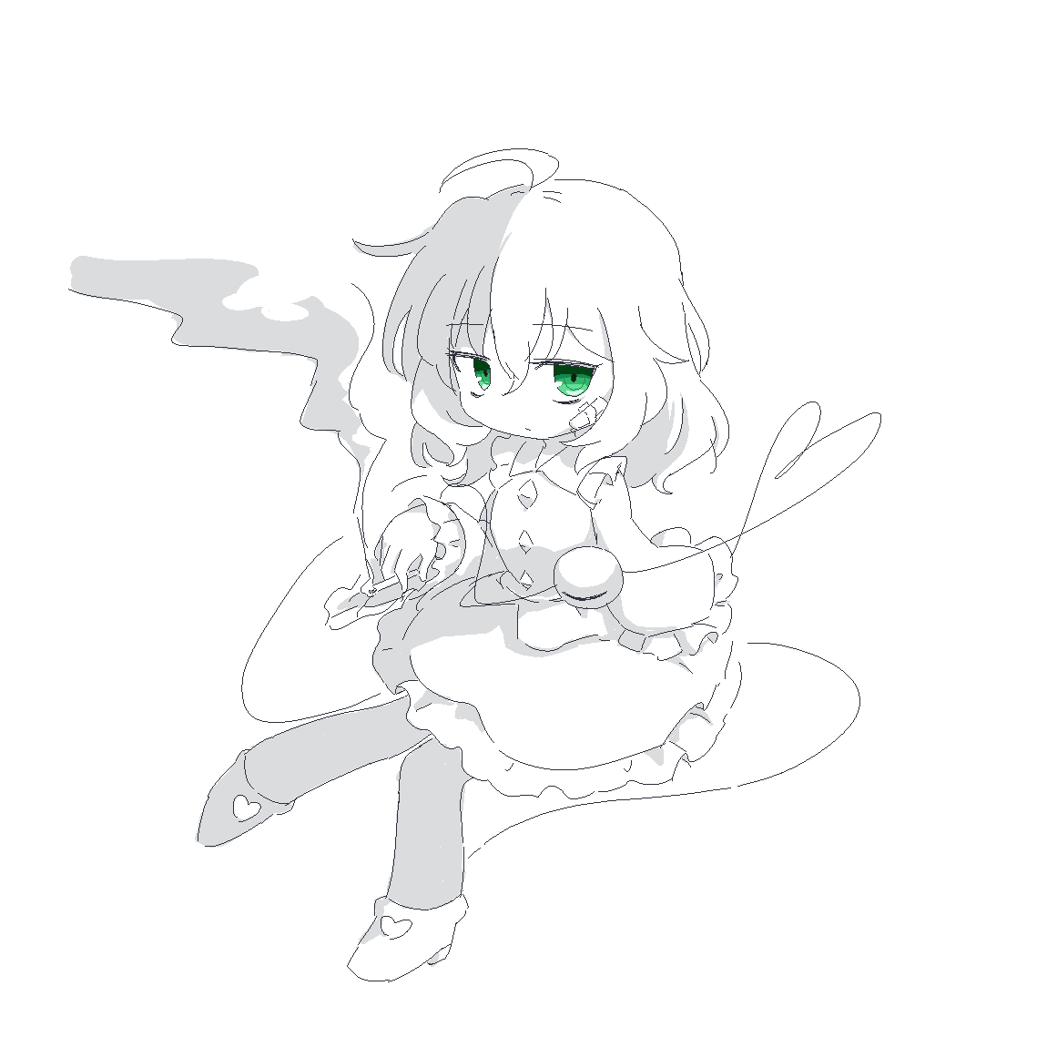 目だけカラーになってるような絵が好きって言いたいだけのクソ雑らくがき