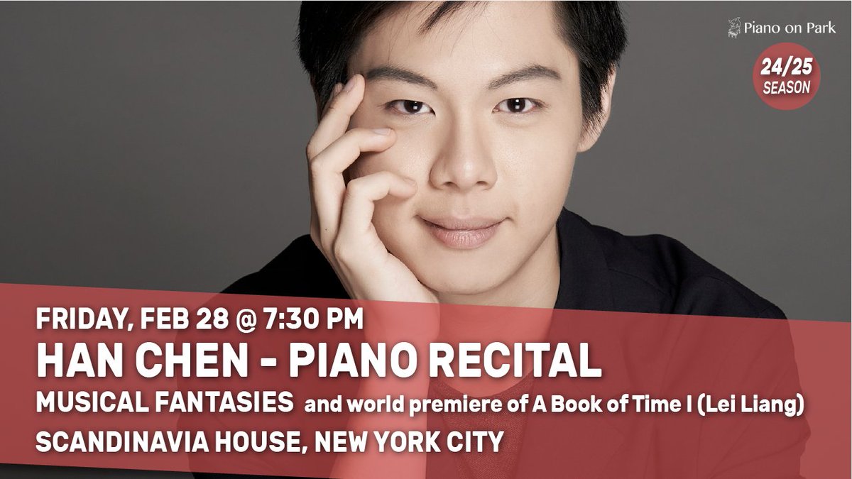Schott Music NY (@schott_ny) on Twitter photo Han Chen premieres Lei Liang's "A Book of Time I" an innovative new work about listening to the earth’s own harmonies hidden in rocks <a href="/ScanHouse/">ASF + Scan House</a> on February 28th as part of the Piano on Park Concert Series.
Learn more and purchase tix here: eventbrite.com/e/han-chen-pia… Han Chen premieres Lei Liang's "A Book of Time I" an innovative new work about listening to the earth’s own harmonies hidden in rocks <a href="/ScanHouse/">ASF + Scan House</a> on February 28th as part of the Piano on Park Concert Series.
Learn more and purchase tix here: eventbrite.com/e/han-chen-pia…