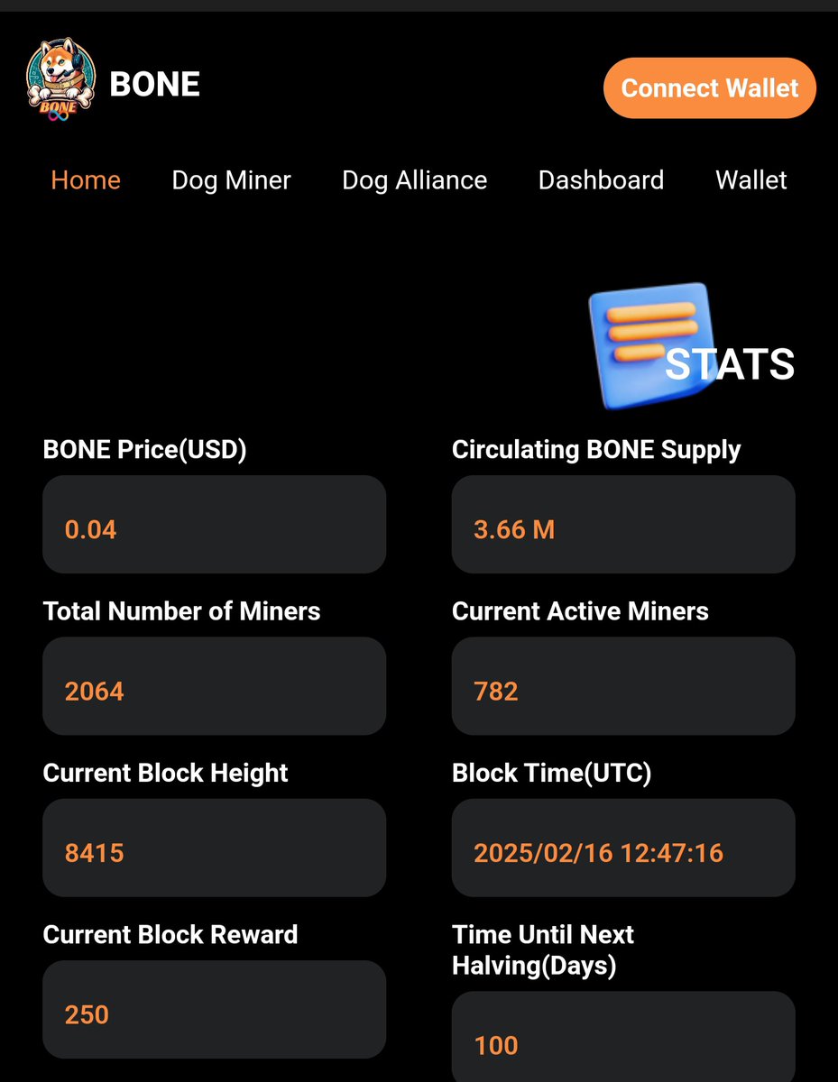 100-Day Scorecard of BONE

• Thousands of $ICP burnt

• 3.66 million $BONE mined

• 1.4 billion $DOGMI burnt

• 434,400 BONE burnt, accounting for 11% of the total BONE mined

Despite the challenges faced over the past 100 days, the BONE proof-of-work miner has remained true