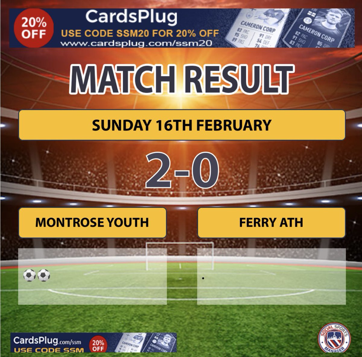 The lads gave their all today in tough conditions but we bow out of the cup at the final hurdle, against a competitive opponent. The pitch struggled with the rain which didn’t help either team but they took their chances at crucial times. Good luck to Montrose in the final 🟡🔵