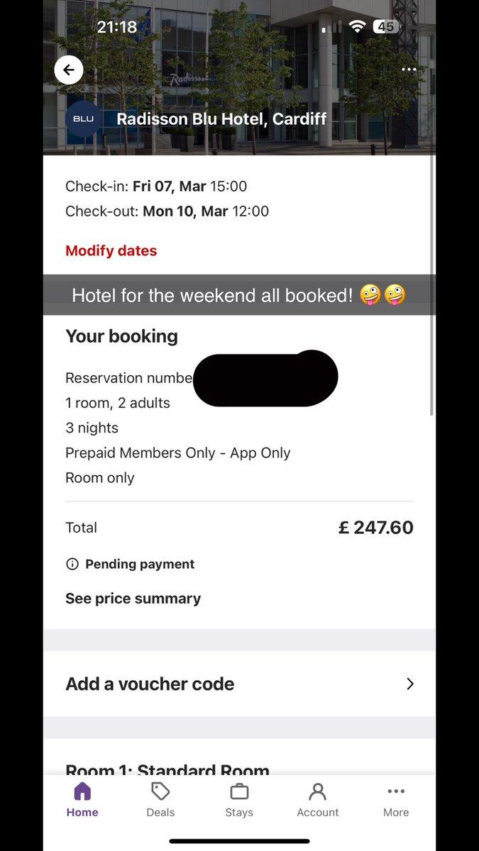 Mr_Jewitt's tweet photo. Guess who’s coming home! @RadissonBLUCF  .. excited! Been so long! 🥹 https://t.co/Fi6F3ij1Om