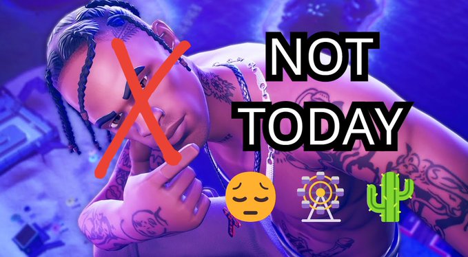 is travis in the fortnite item shop? tweet media