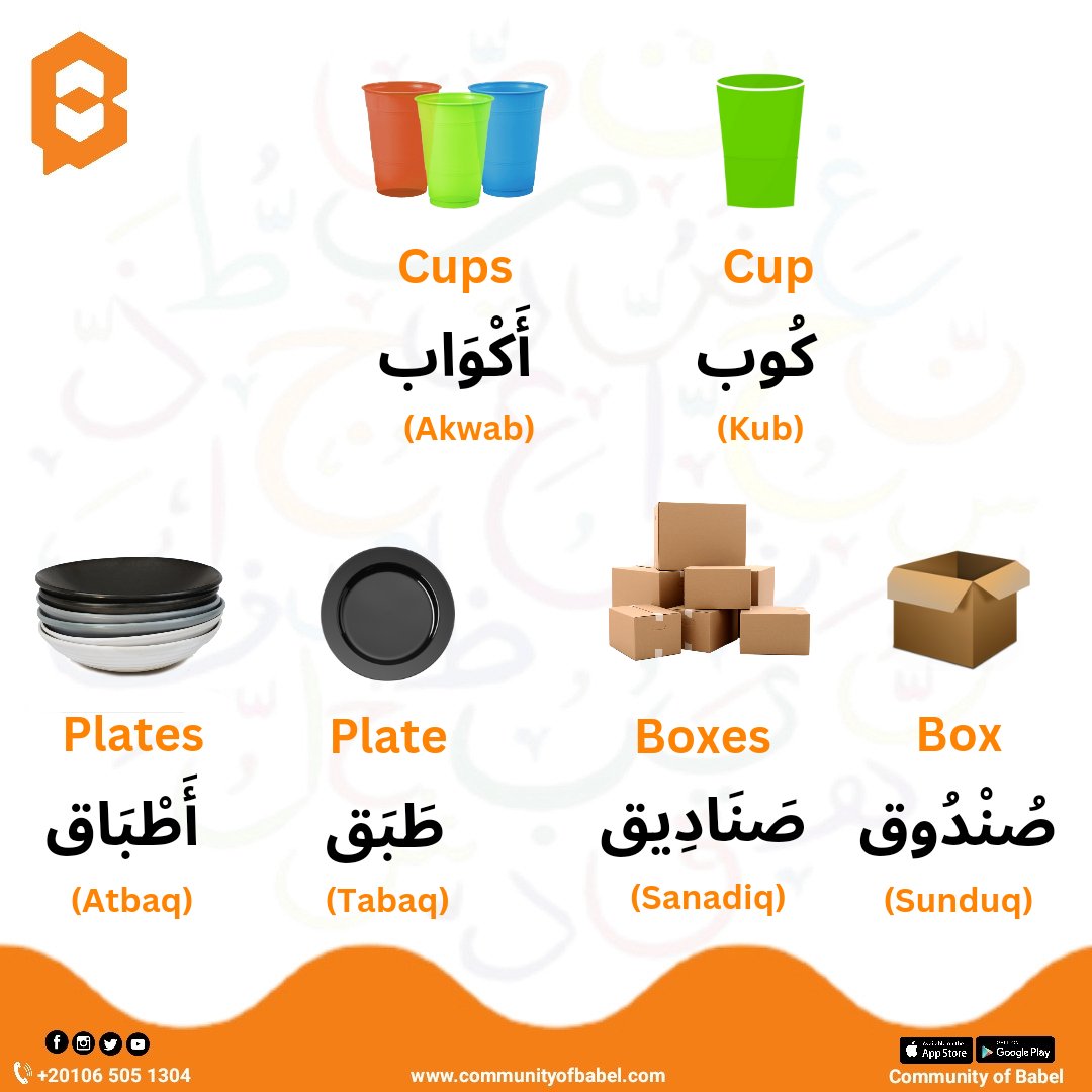 CommunityBabel's tweet photo. 📌 Some singular words and their plural in Standard Arabic
👉🏻 Get your free trial Arabic lesson now
https://t.co/I8qGAxezR8
👉🏻 For more Arabic lessons
https://t.co/mMXDNS9MBt
#arabic #learnarabic #learnarabiclanguage #learnarabiconline #learning #language #communityofbabel https://t.co/aRzUNOOs1O