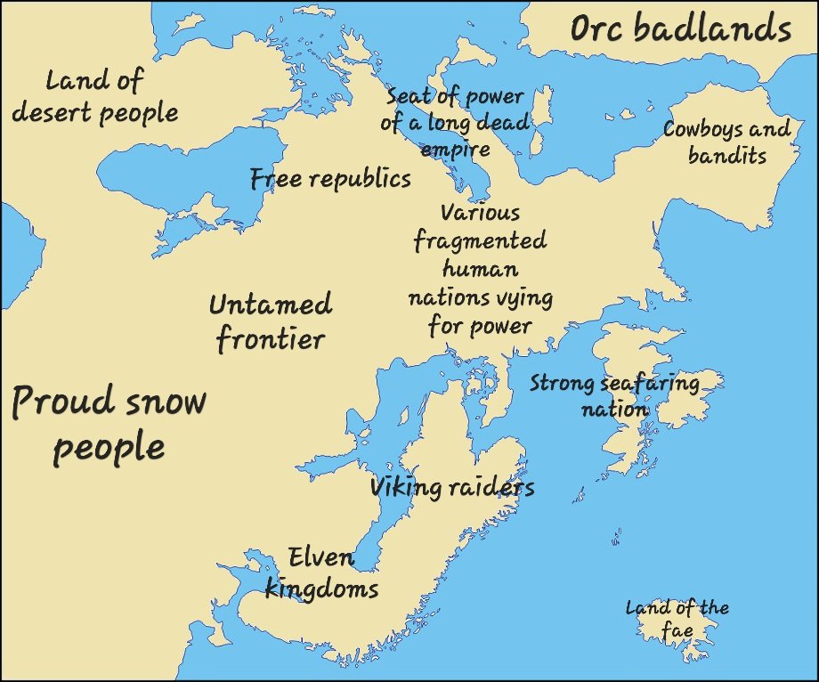 LookAtMyMeat1's tweet photo. Every single fantasy map is literally just this https://t.co/24vxyWIsY7