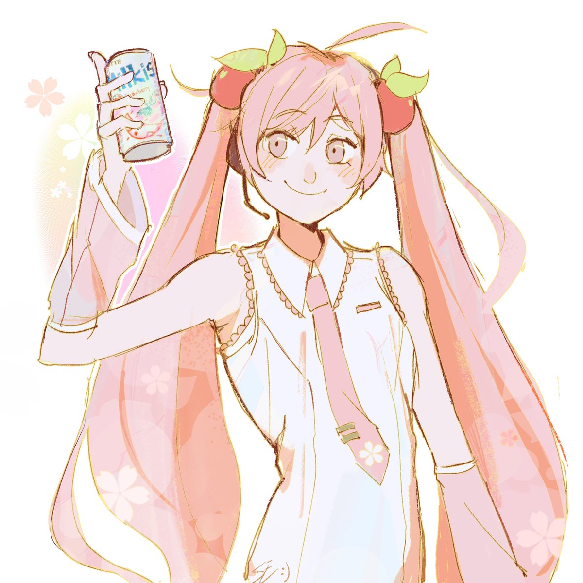 sofaddle's tweet photo. sakura miku enjoying milkis 🌸
#miku #sakuramiku #milkis https://t.co/9jrx1mR6tQ