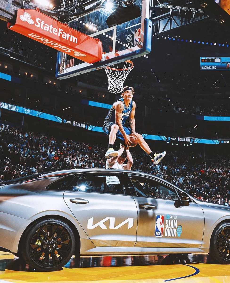 Congrats <a href="/McclungMac/">mac mcclung</a> on the 3-peat as slam dunk champ 🔥🏀
￼
￼
Crazy we’re about the same height—wish I had that kind of bounce back in my hoop days 😂

#NBAAllStar #NBAAllStarWeekend #NBA #NBADunkContest #SlamDunkChampion #MacMcClung #DunkContest