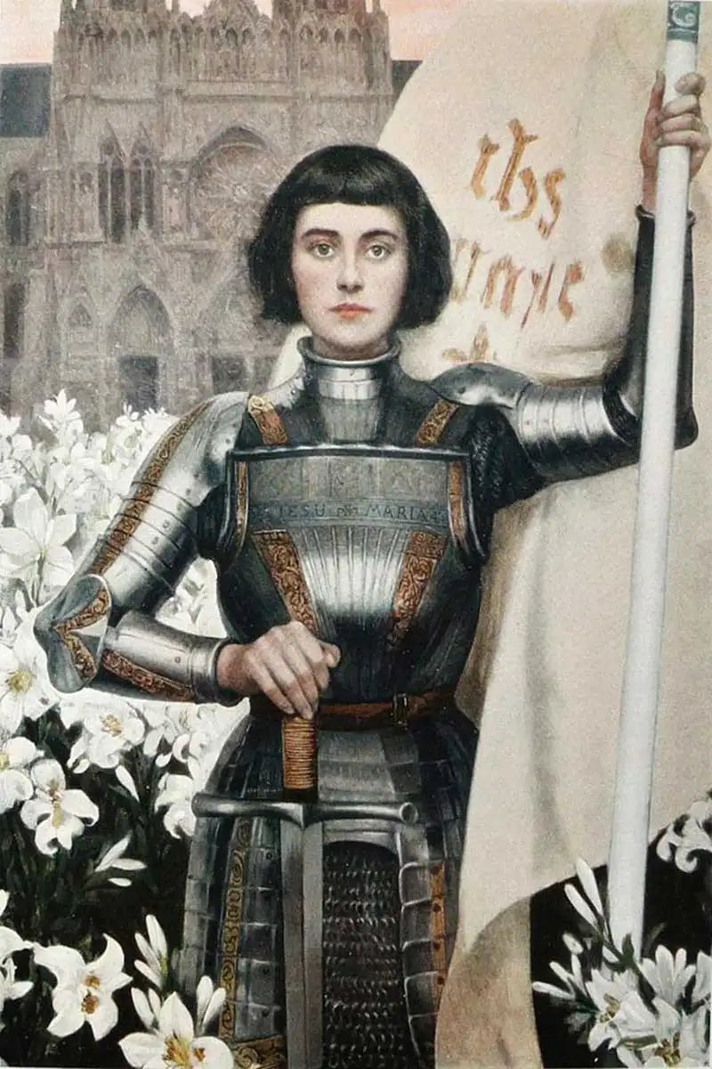 escapefrommelos's tweet photo. men want one thing (having their skulls crushed by a nineteen year old french peasant girl wearing thigh-high plate armor greaves) and it's fucking disgusting https://t.co/U4G8BRHD6Q