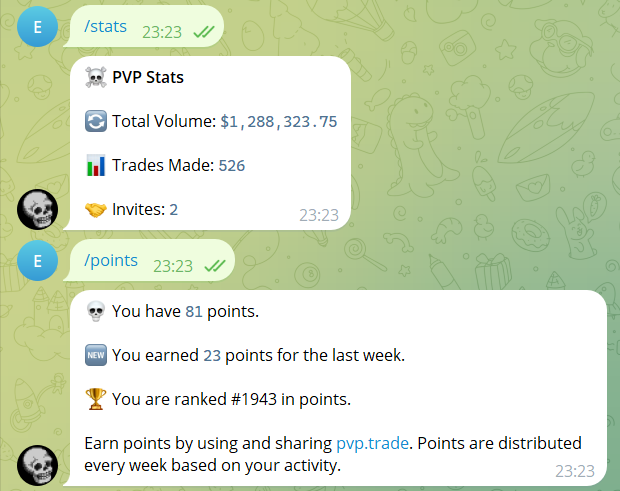 WdaScorpion's tweet photo. End of the day i made 1.3M$ volume and got 81 $PVP points, i hope it will be a decent airdrop for me. @pvp_dot_trade https://t.co/cZMXB8qT8H
