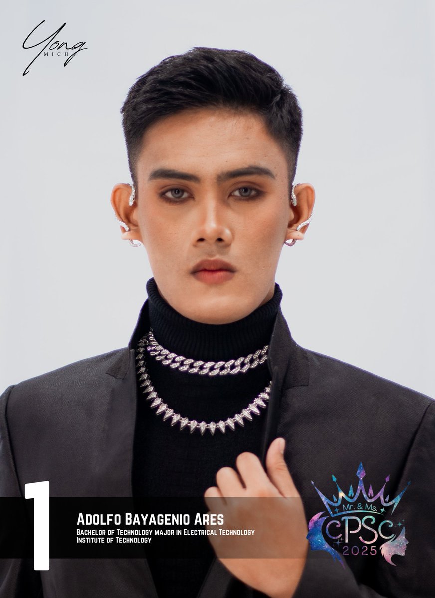 cpsc_csg's tweet photo. #1: MR. ADOLFO B. ARES
Institute of Technology 

#NetizensChoiceAward
#MrAndMsCPSC2025
#30thFoundingAnniversary https://t.co/1az5JhDSwH