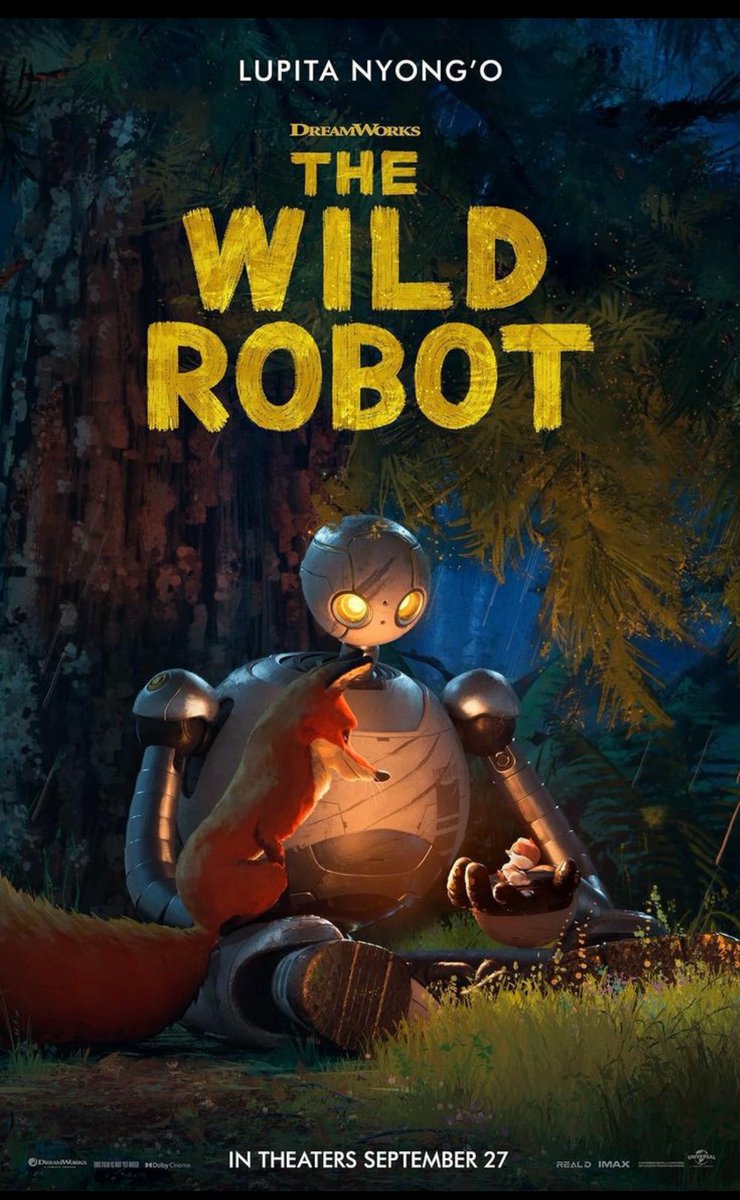 YMovx's tweet photo. من الأفلام اللي تعدّل النفسية فيلم The Wild Robot 
مستحيل ما تمر قائمة أفلام وهو مو موجود، ينفع للمشاهدة العائلية .. فيه كمية رسائل🥺❤️ https://t.co/UjY2jVA8A7