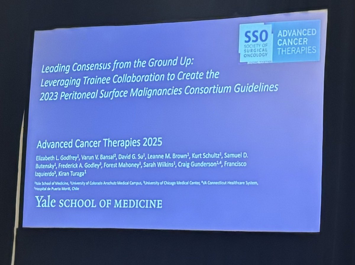 David Su (@davidsumd) on Twitter photo Great job 👏<a href="/ElizLGodfreyMD/">Elizabeth L. Godfrey</a> on a riveting talk on how to structure and implement a trainee-led collaborative: insights from the Peritoneal Surface Malignancy consortium @kkturaga <a href="/SocSurgOnc/">Society of Surgical Oncology</a> #ACT2025 <a href="/YaleSurgRes/">Yale Surgical Residency</a> <a href="/Varun_VBSurg/">Varun Bansal</a> <a href="/SchultzKurt/">Kurt Schultz</a> <a href="/sbutensky/">Samuel Butensky, MD</a> <a href="/LeanneB01205981/">Leanne Brown</a> <a href="/fsmahoney/">Forest Mahoney</a> Great job 👏<a href="/ElizLGodfreyMD/">Elizabeth L. Godfrey</a> on a riveting talk on how to structure and implement a trainee-led collaborative: insights from the Peritoneal Surface Malignancy consortium @kkturaga <a href="/SocSurgOnc/">Society of Surgical Oncology</a> #ACT2025 <a href="/YaleSurgRes/">Yale Surgical Residency</a> <a href="/Varun_VBSurg/">Varun Bansal</a> <a href="/SchultzKurt/">Kurt Schultz</a> <a href="/sbutensky/">Samuel Butensky, MD</a> <a href="/LeanneB01205981/">Leanne Brown</a> <a href="/fsmahoney/">Forest Mahoney</a>