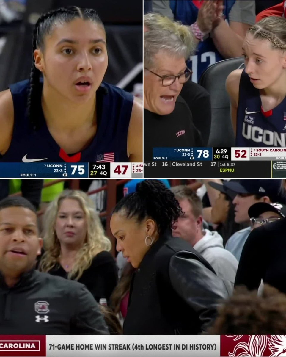 UConn DOMINATED South Carolina 87-58 to give them their first home loss in 71 GAMES 🤯