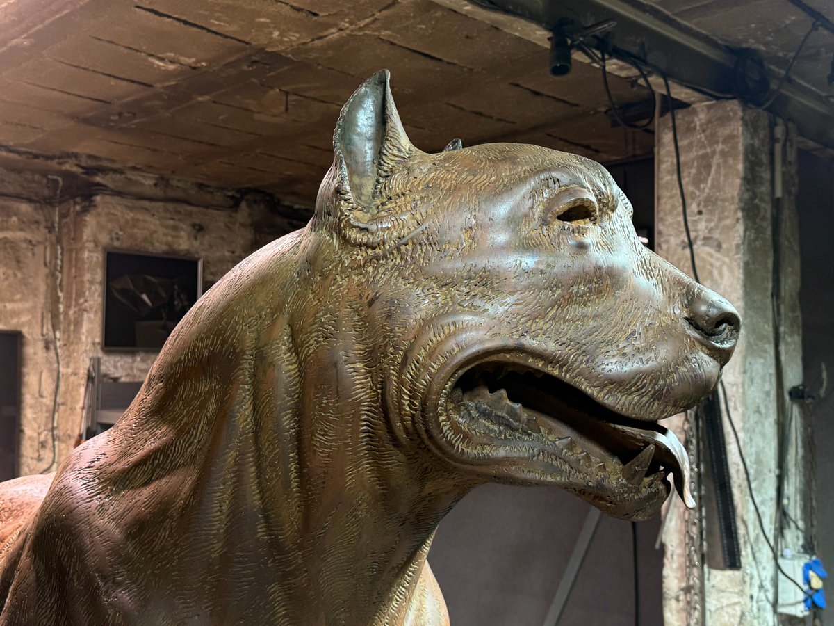 After 8 months of work, I have just completed "PIT-BULL-RIOT" – a 2.5-meter sculpture made of forged and welded steel.