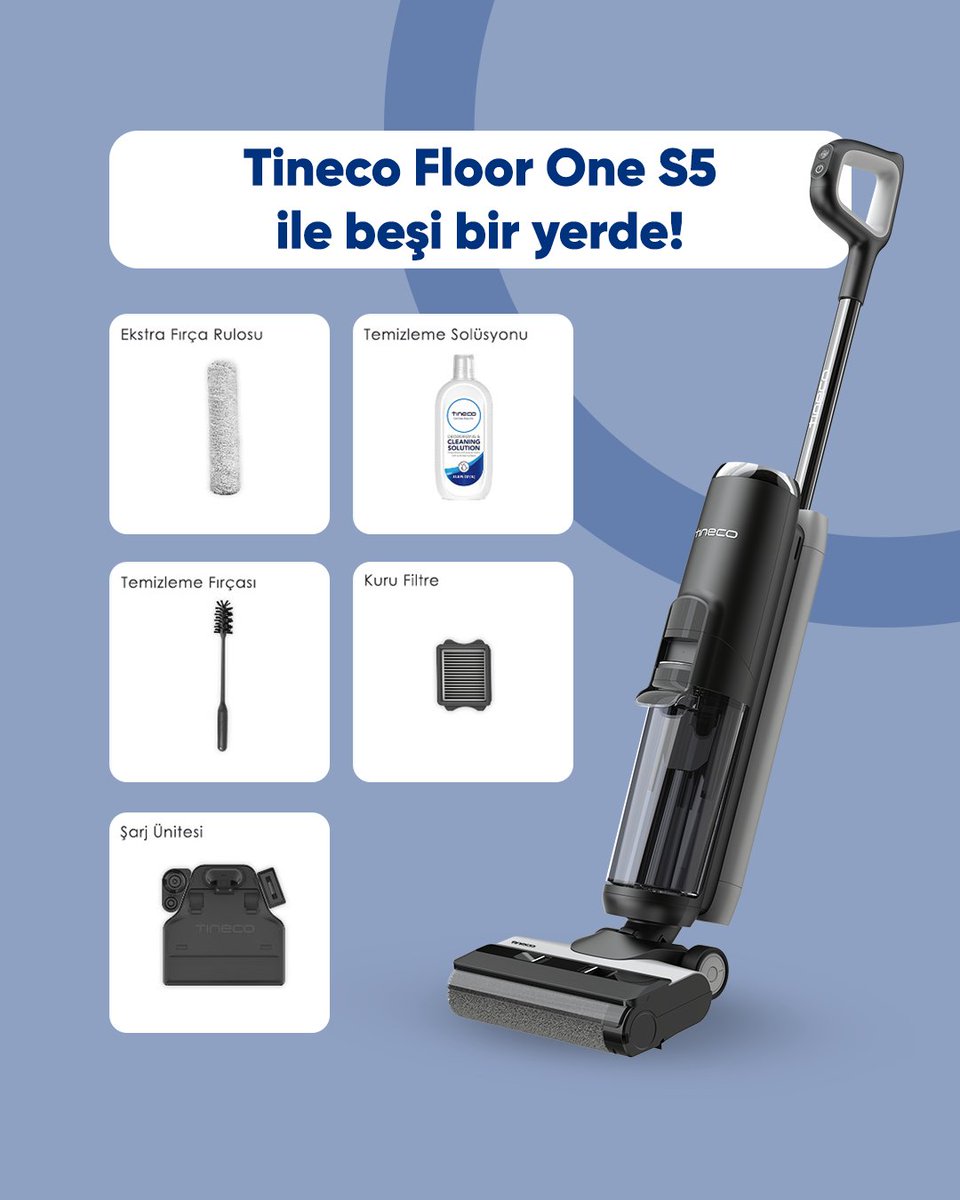 Tineco Floor One S5 alanlar ekstra fırça rulosu, temizleme solüsyonu, temizleme fırçası, kuru filtre, şarj ünitesi ve tertemiz bir eve de sahip oluyor. ✨

#Tineco #HayataZamanKalır #TinecoFloorOneS5 #FloorOneS5