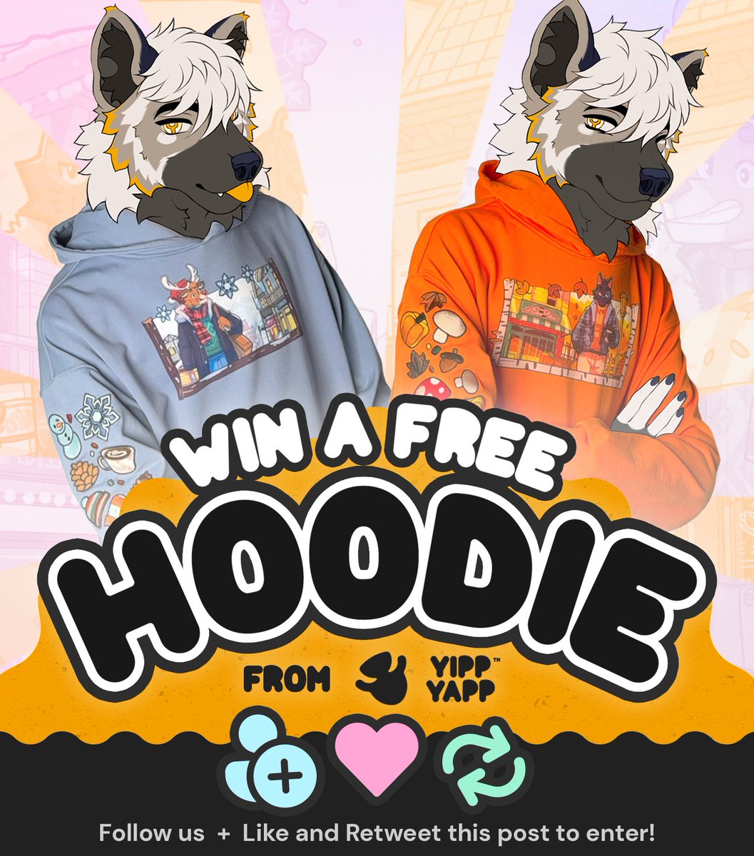 FREE HOODIE GIVEAWAY. 🎊1500 follower milestone!

We want to thank our community by offering a free hoodie to one of you. All you have to do is:

- Follow our account
- Like this post
- Repost this post
- Drop your favorite art of your fursona (optional)

Ends March 2nd