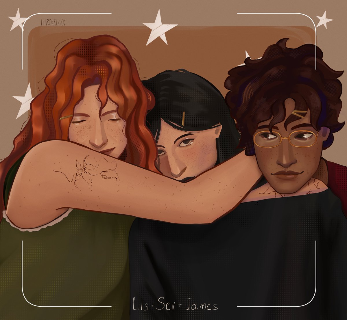 hirokkixxx's tweet photo. `` their favorite photo together : : #doechaser #marauders #maraudersart #snily #jily #jeverus https://t.co/LCidhyg4n6