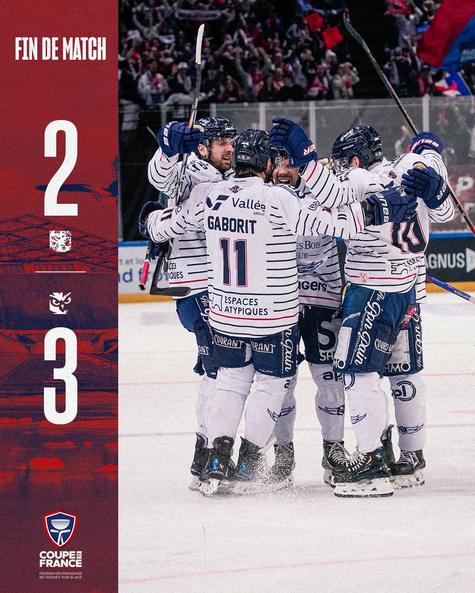 ⏱️ l Fin de match

VICTOIREEEEE 🔥 LA COUPE EST POUR NOUS !

Grenoble 2️⃣ - 3️⃣ Angers

#GoDucsGo I #SportAngers | #LaDalleAngevine