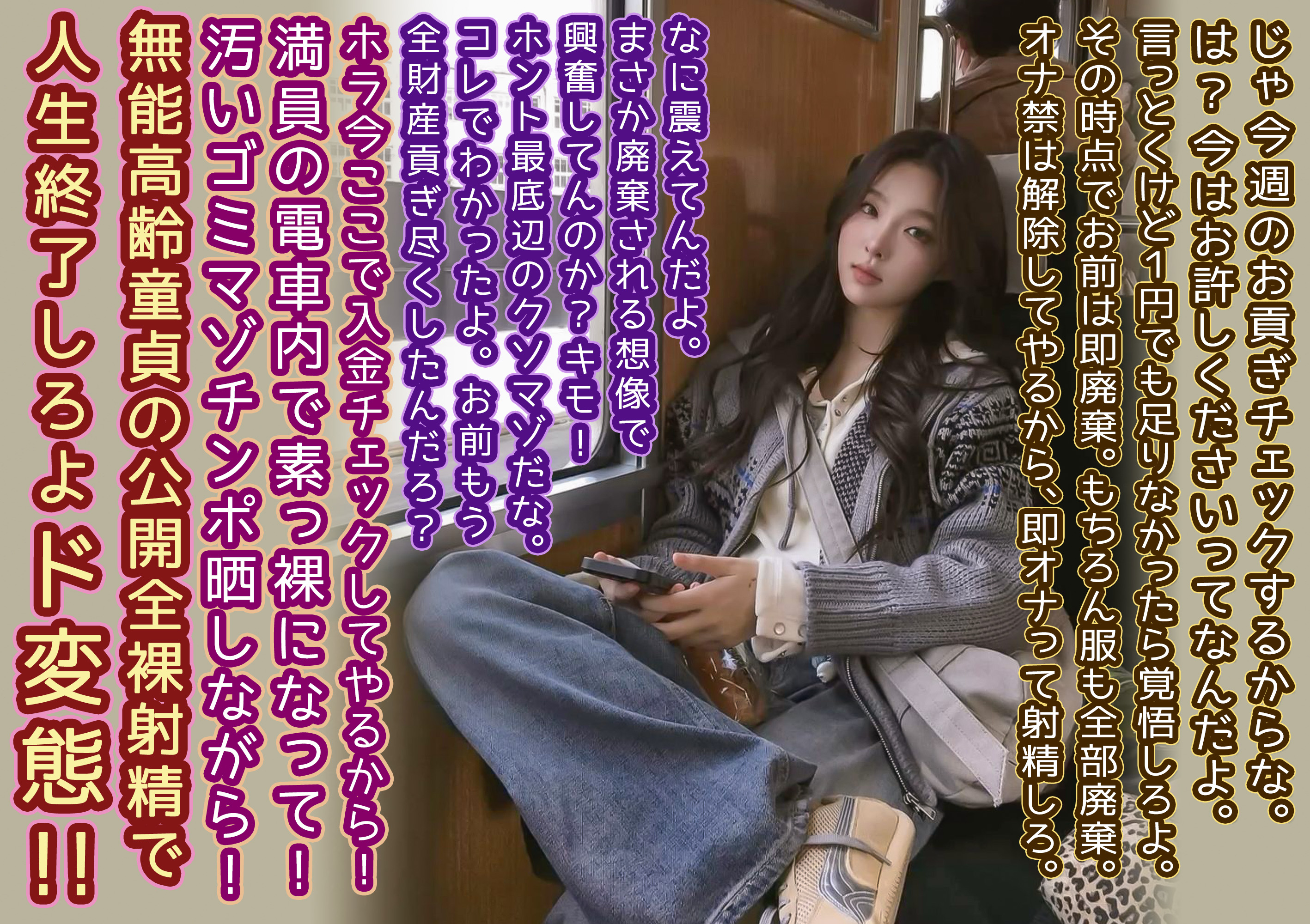 文字コラ 露出狂 