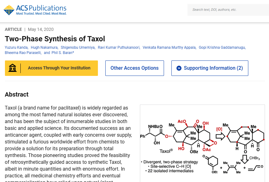 ¿Conoces el trabajo sobre síntesis total de productos naturales que ha desarrallado el Prof. Phil S. Baran? Aquí puedes leer su artículo sobre el Taxol: pubs.acs.org/doi/10.1021/ja…
Y no te pierdas su conferencia en el #IQUNAM el próximo 4 de marzo a las 12 horas
🎟️ Entrada libre