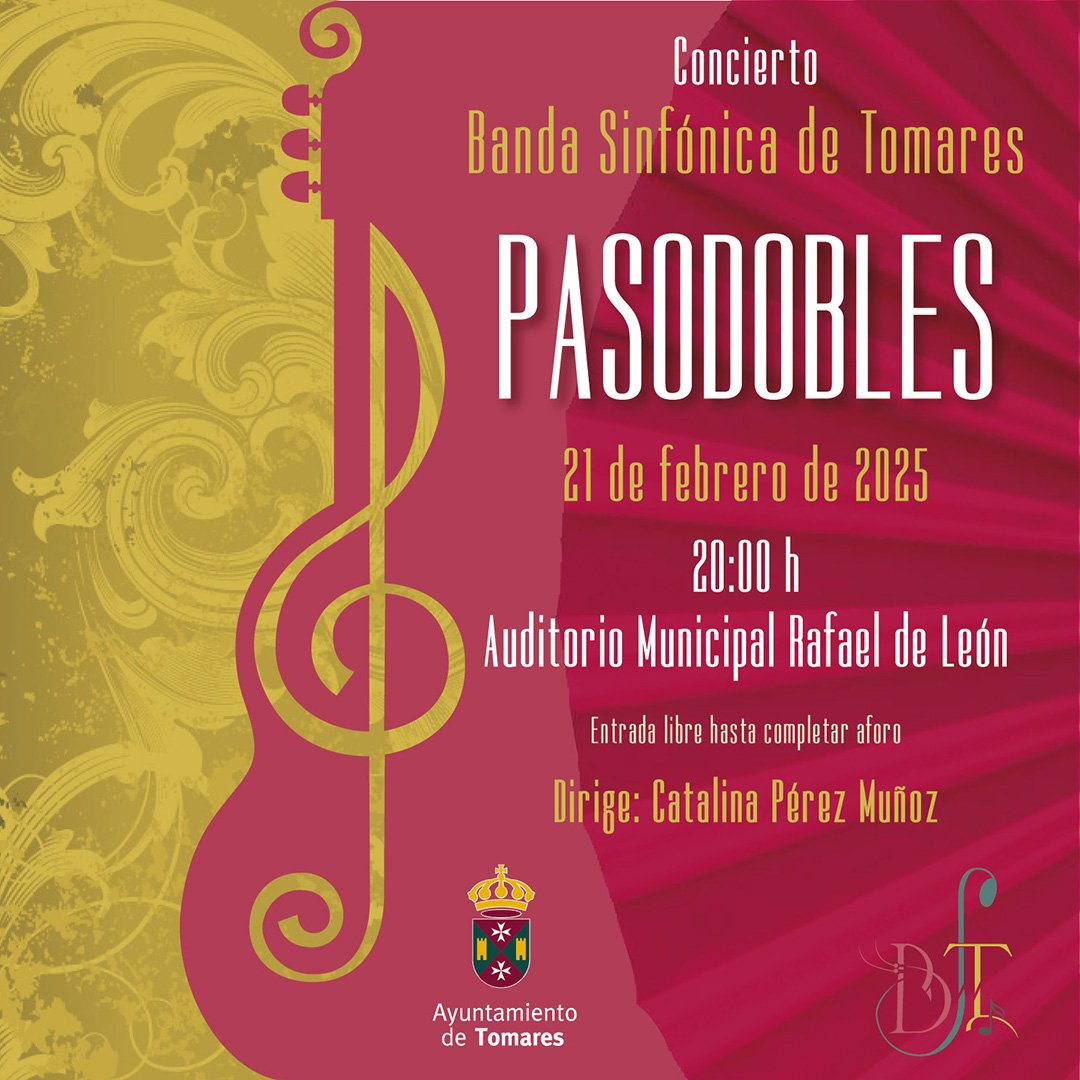 🎺✨¡Prepárate para una tarde llena de tradición y ritmo!

Este viernes 21 de febrero, la BST te invita a disfrutar de un concierto especial de pasodobles, donde reviviremos la esencia y la pasión de nuestra música más emblemática.

#Pasodobles #MúsicaEnDirecto #BST