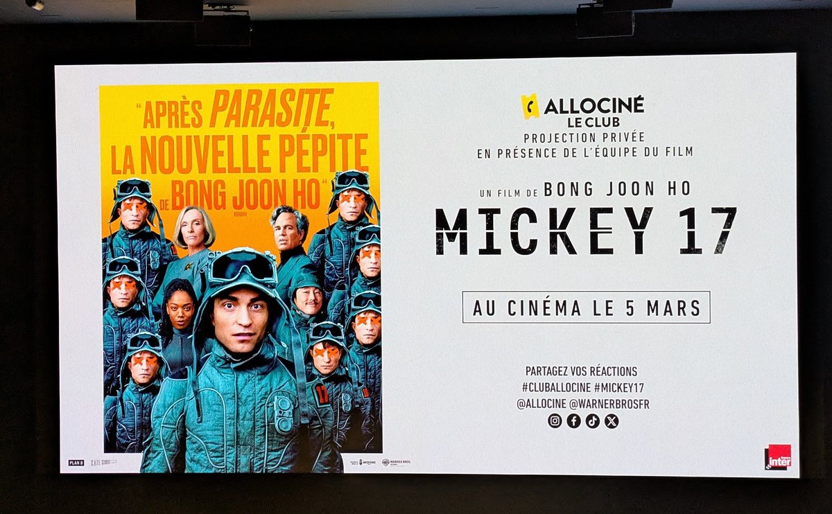 kdbuzz's tweet image. AVP du jour #mickey17 Thanks #cluballocine!