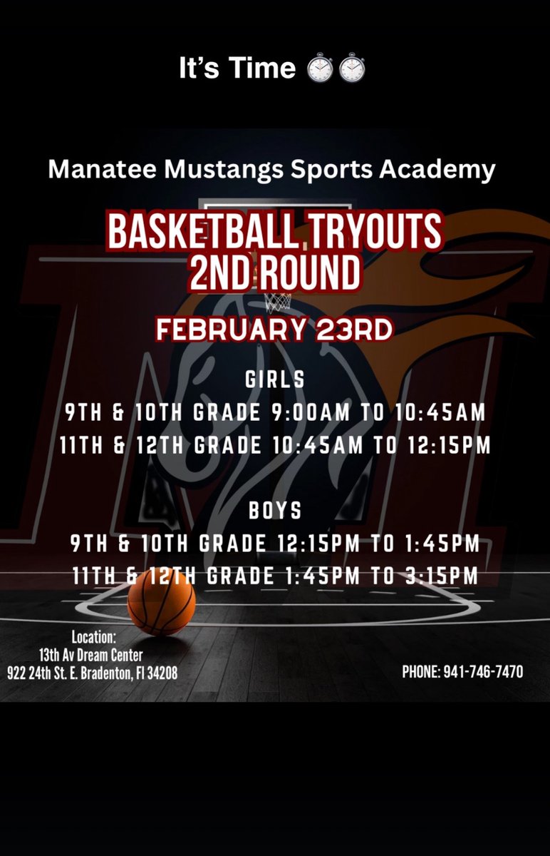 Manatee Mustangs Basketball tweet media