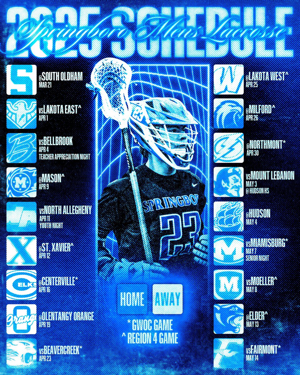 SpringboroHSLax's tweet image. 2025 Schedule Announcement!! 

We look forward to seeing you in the stands!!