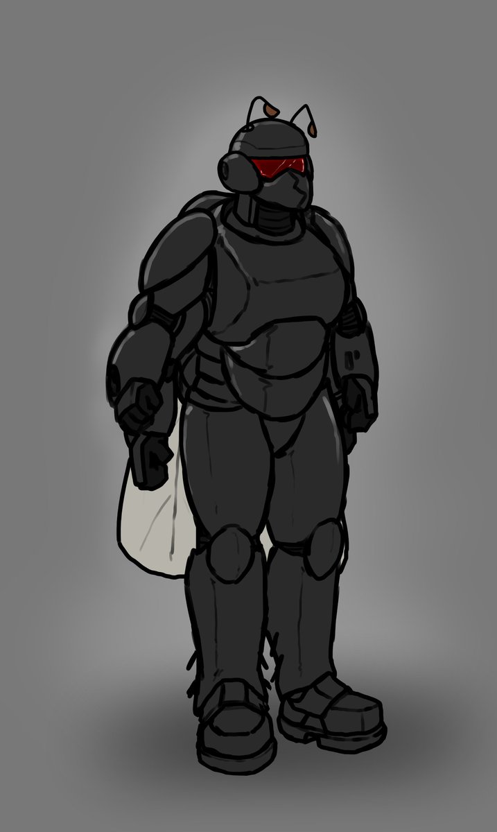 TesstheAnt1's tweet photo. Presenting the newest technology. 

The AN-1 "Carapace" Exoskeleton Power Armor.

Created for specialized units, giving the wearer a lot of safety and the ability to fly with the aid of insect wings on the back. 

Truly a marvel of Ant Empire Technology

By @thatonelizard2 https://t.co/p08OyQkJ0e