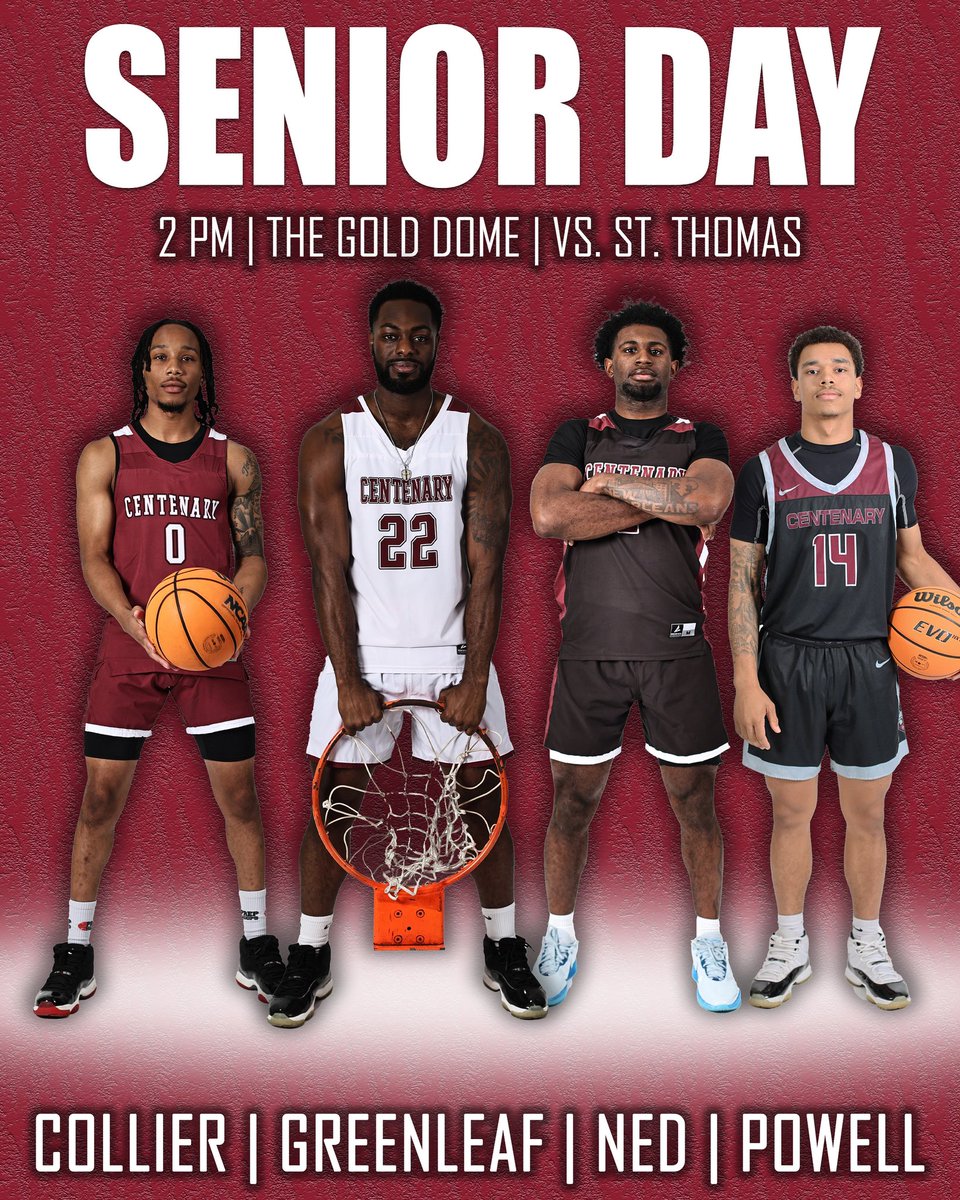 SENIOR DAY❗️The Gents honor their four seniors in the final home game of the season against St. Thomas!

🎓: Craig Collier, Jakobi Greenleaf, Jalen Ned, and Kyron Powell
🏟️: The Gold Dome
⏰: 2:00 PM