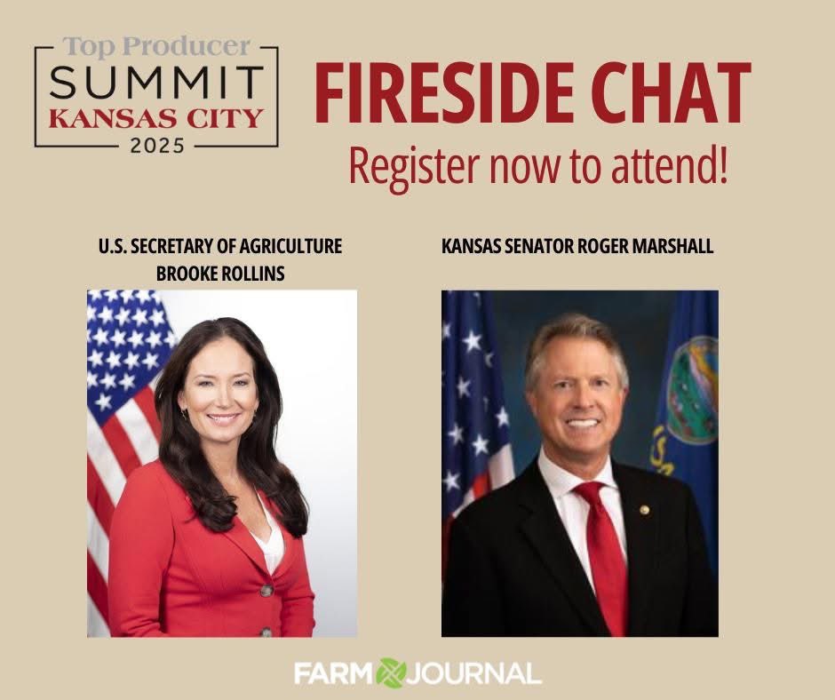 topproducermag's tweet photo. BREAKING: U.S. Secretary of Agriculture Brooke Rollins and U.S. Senator Roger Marshall will speak TUESDAY MORNING at this week’s Top Producer Summit in Kansas City.

Visit https://t.co/nORHxirIKz to register and use code ONEDAY to attend. https://t.co/OZBGhymCL4