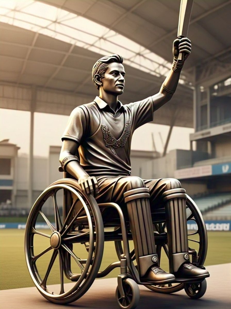 Exciting News, A monumental of "wheelchair cricketer" statue will be installed on the occasion of 1st historic World cup of wheelchair cricket in Pakistan. Pakistan wheelchair cricket council (PWCC) will take the initiative to dedicate all the wheelchair cricketers.