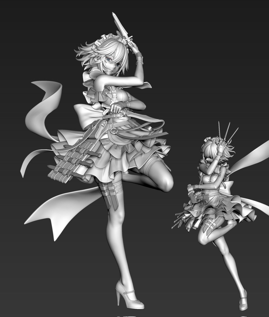 Rain1696's tweet image. 十六夜  咲夜WIP
原画来自  久蒼穹@kyusoukyu
#東方プロジェクト
#东方project