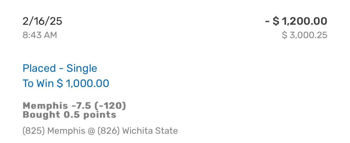 iParlayed's tweet image. Memphis -7.5 🏀