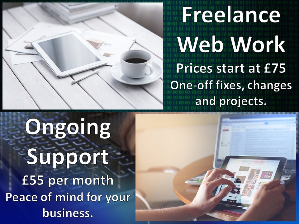 LibraryPlayer's tweet photo. Struggle with your website?

I can help!

1) Freelance work: One-off fixes &amp; changes.
OR
2) Ongoing Support subscription: Monthly peace of mind.

15+ years of experience, I mainly help sole traders with existing websites.

Let’s chat! Email: simon@libraryplayer.co.uk

#shopindie https://t.co/1KdCBdOG7y