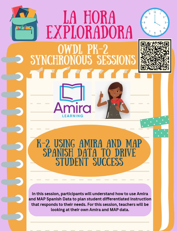 Angela Cala (@angcala) on Twitter photo Happening This Week!
Amira - MAP Spanish Data Connections to plan student differentiated instruction that responds to their needs. iLos esperamos! <a href="/AmiraLearning/">Amira</a> #AldineImpact <a href="/AldineISD/">Aldine ISD</a> <a href="/Aldine_Lit_SS/">Aldine Literacy and Social Studies</a> <a href="/JacquelineBeas/">Jacqueline Beas</a> <a href="/DrFavy/">DrFavyCantu</a> <a href="/delgadong94/">Altagracia H Delgado</a> Happening This Week!
Amira - MAP Spanish Data Connections to plan student differentiated instruction that responds to their needs. iLos esperamos! <a href="/AmiraLearning/">Amira</a> #AldineImpact <a href="/AldineISD/">Aldine ISD</a> <a href="/Aldine_Lit_SS/">Aldine Literacy and Social Studies</a> <a href="/JacquelineBeas/">Jacqueline Beas</a> <a href="/DrFavy/">DrFavyCantu</a> <a href="/delgadong94/">Altagracia H Delgado</a>